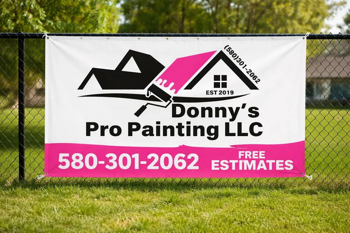 Donny's Pro Painting LLC banner with phone number and free estimates